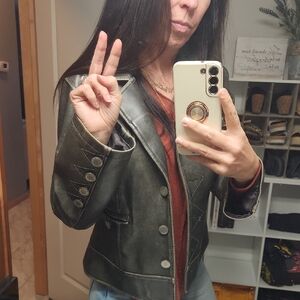 Vanity Women's Charcoal Leather Jacket